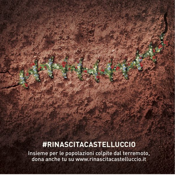 ARMANDO TESTA INSIEME A PERUGINA PER RICUCIRE LA FERITA DEL TERREMOTO IN UMBRIA.