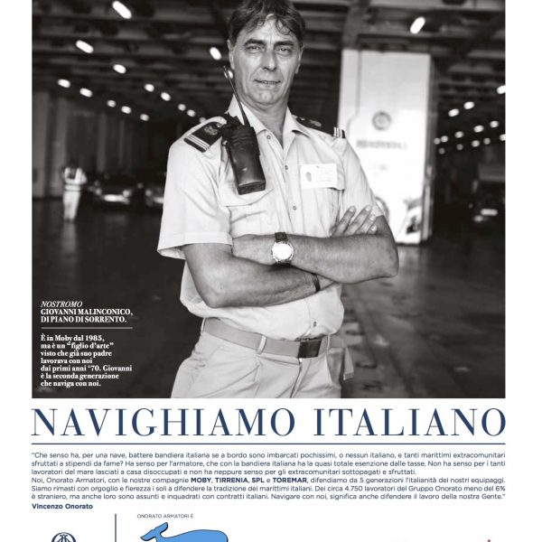 ONORATO ARMATORI NAVIGA ITALIANO CON ARMANDO TESTA