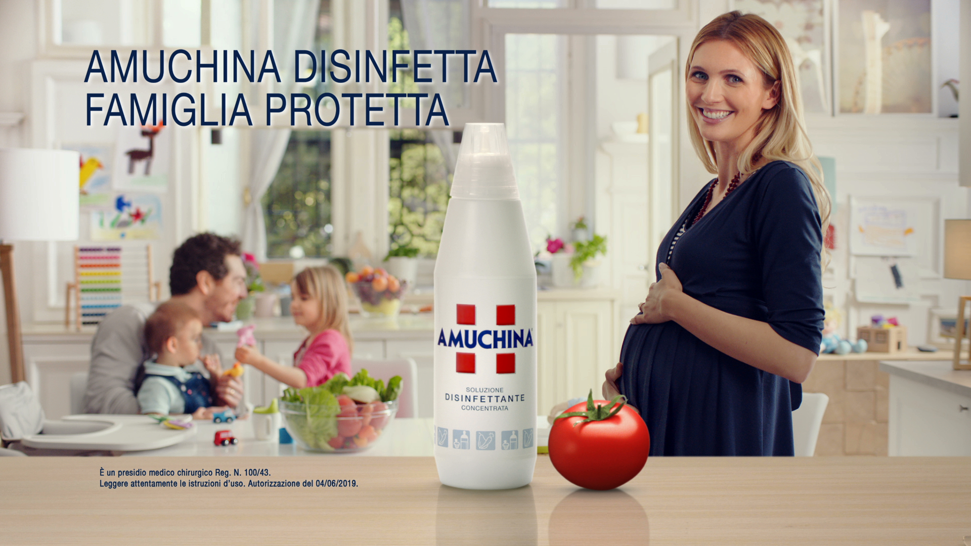 WITH ARMANDO TESTA AMUCHINA DISINFECTED, FAMILY PROTECTED!