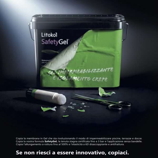 Litokol and Armando Testa invite the world to copy their new SafetyGel formula.