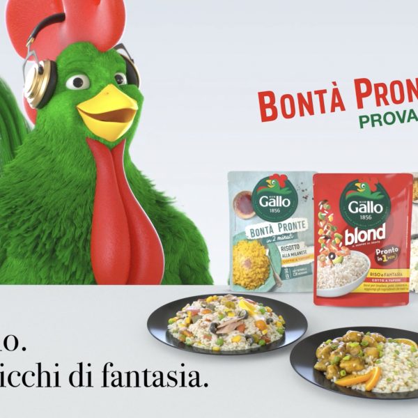 Arriva il mix perfetto: Bontà Pronte e Gallo Blond, nella nuova campagna tv ideata per Riso Gallo da Armando Testa.